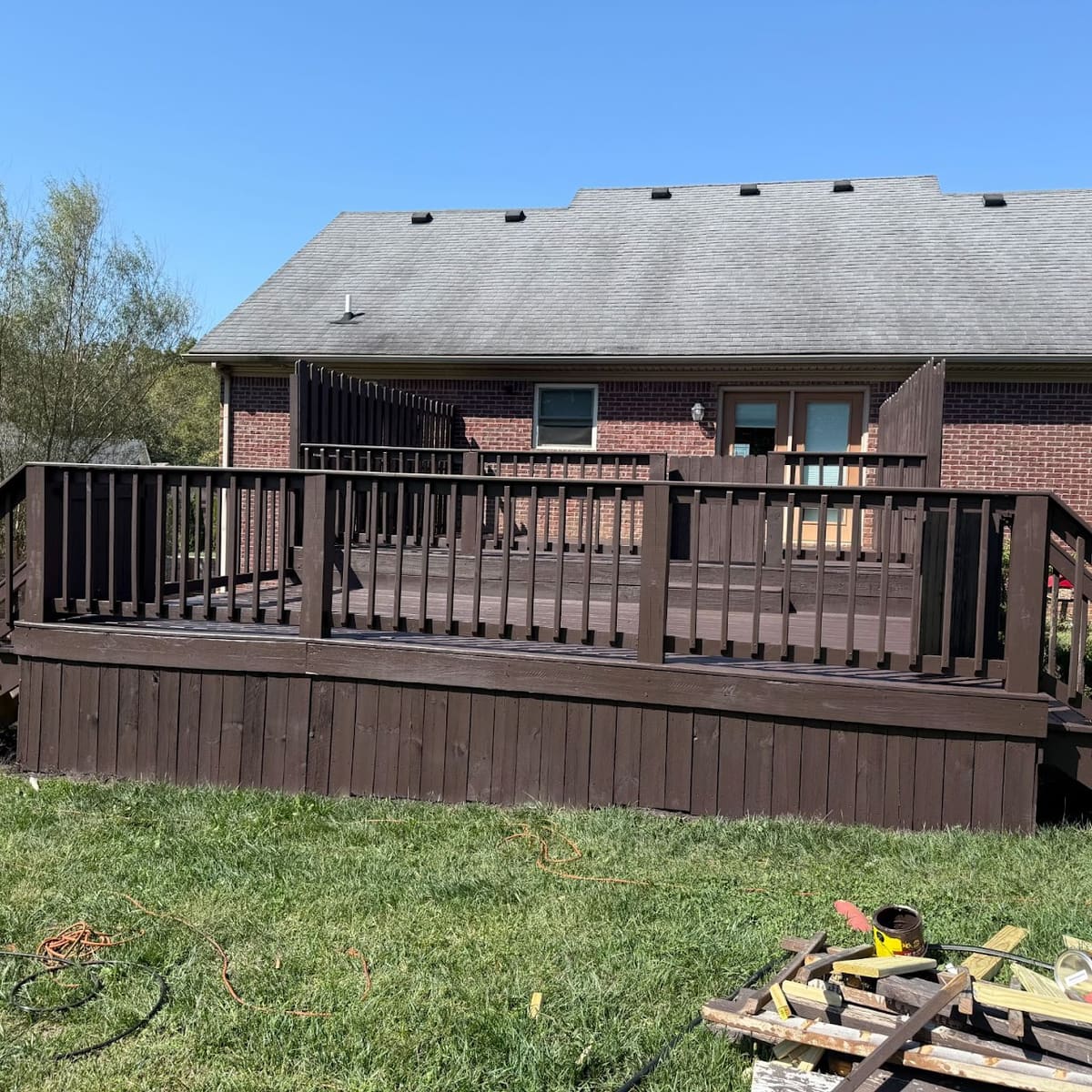 Deck staining & restoration — after