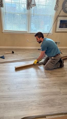 Laminate flooring installation