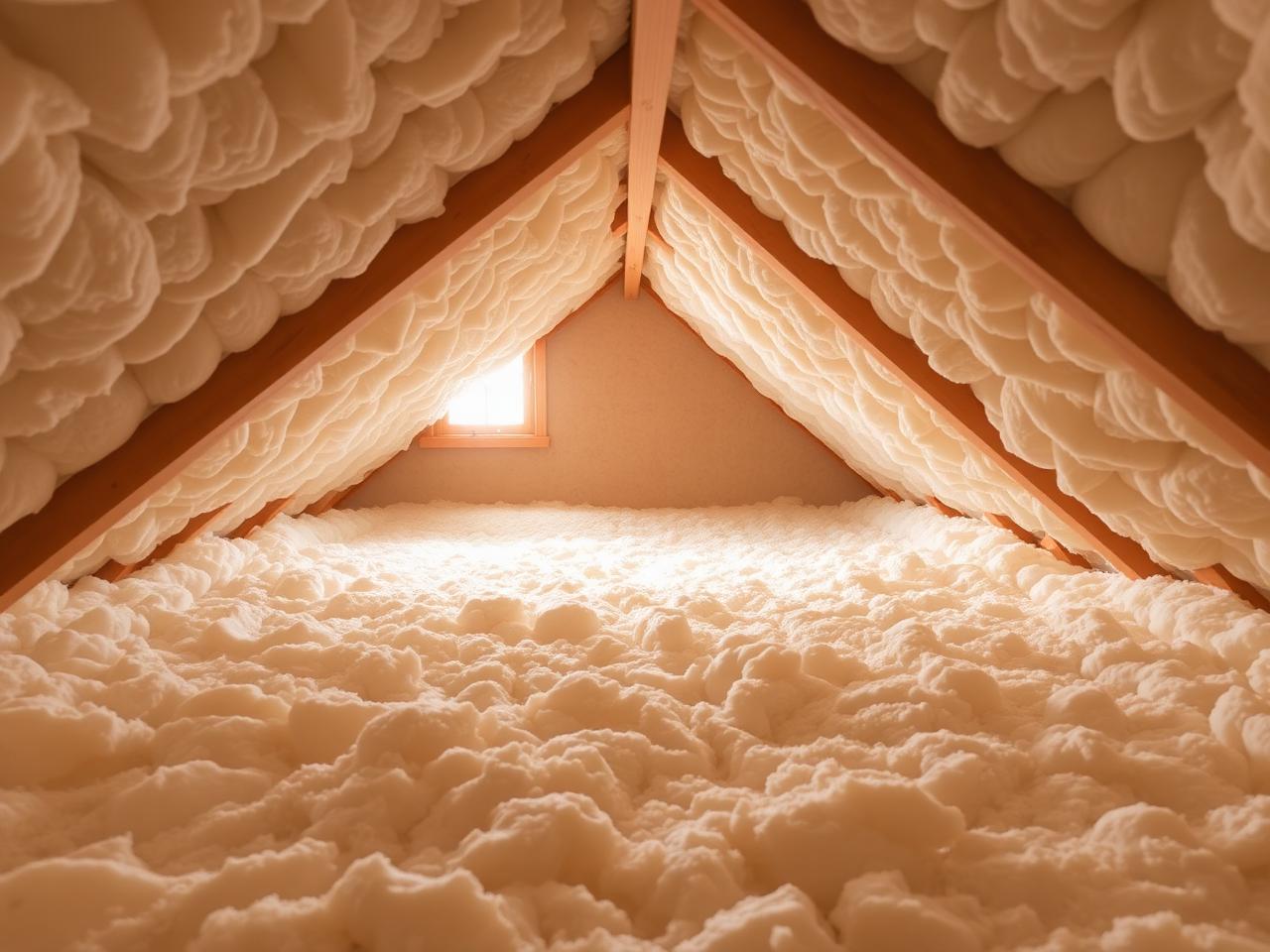 Attic insulation work in a Louisville home